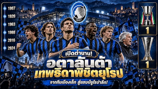ประวัติสโมสรอตาลันต้า จากทีมเมืองเล็กสู่บัลลังก์แชมป์ยุโรป
