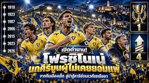 ประวัติสโมสรโฟรซิโนเน่ จากทีมเมืองเล็กสู่สังเวียนเซเรียอา