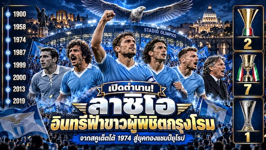 ประวัติสโมสรลาซิโอ ตำนานอินทรีฟ้าขาวแห่งกรุงโรมและยุโรป