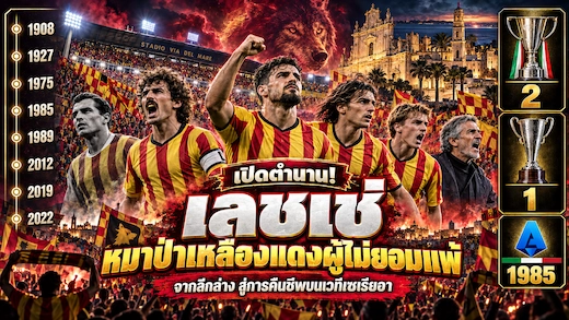 ประวัติสโมสรเลชเช่ ตำนานหมาป่าแห่งซาเลนโตผู้ไม่ยอมแพ้ตลอดกาล