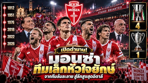 ประวัติสโมสรมอนซ่า จากทีมร้อยปีสู่ลีกสูงสุดเซเรียอาอิตาลี