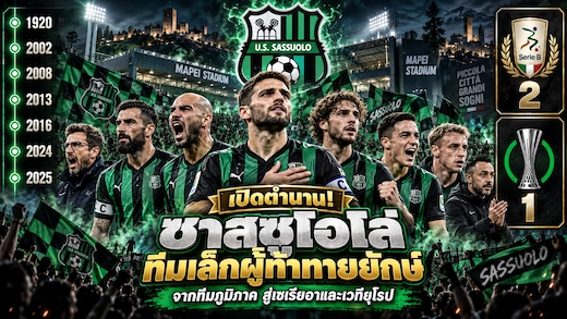 ประวัติสโมสรซาสซูโอโล่ ทีมเมืองเล็กผู้ก้าวไกลถึงเวทียุโรป